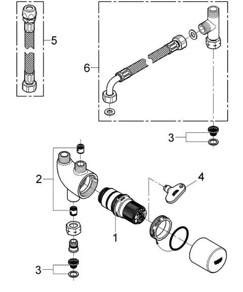 EAN 4005176936234 - GROHE 34487000 termoestato Cromo imagen 2