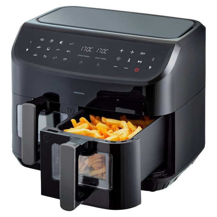 EAN 4061275214840 - MEDION LIFE P20 Doble 8,7 L 2600 W Freidora de aire caliente Negro imagen 10