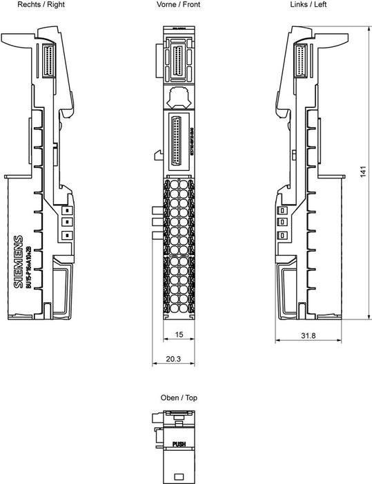 EAN 4025515080862 - Siemens 6ES7193-6BP20-0BA0 terminal eléctrico imagen 4