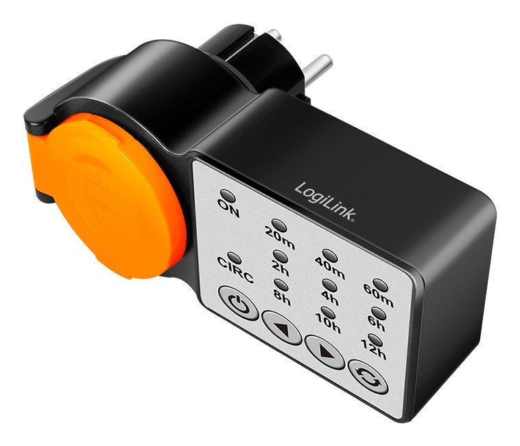 EAN 4052792075120 - LogiLink ET0015 contador eléctrico Negro, Naranja Programador eléctrico diario/semanal imagen 1