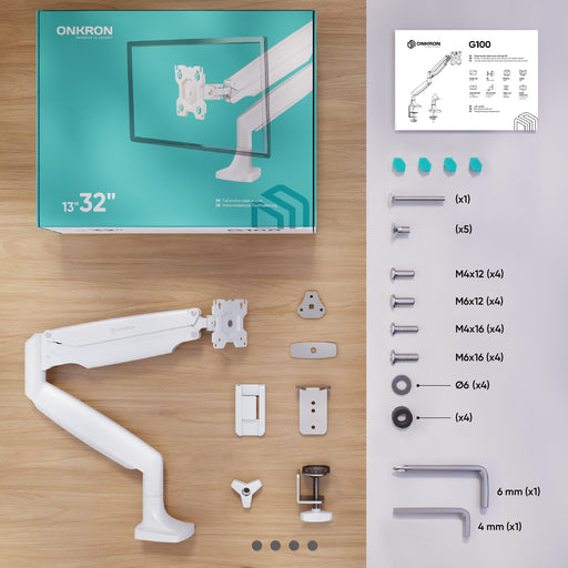 EAN 4603728443362 - ONKRON G100-W soporte para monitor 81,3 cm (32") Escritorio imagen 2
