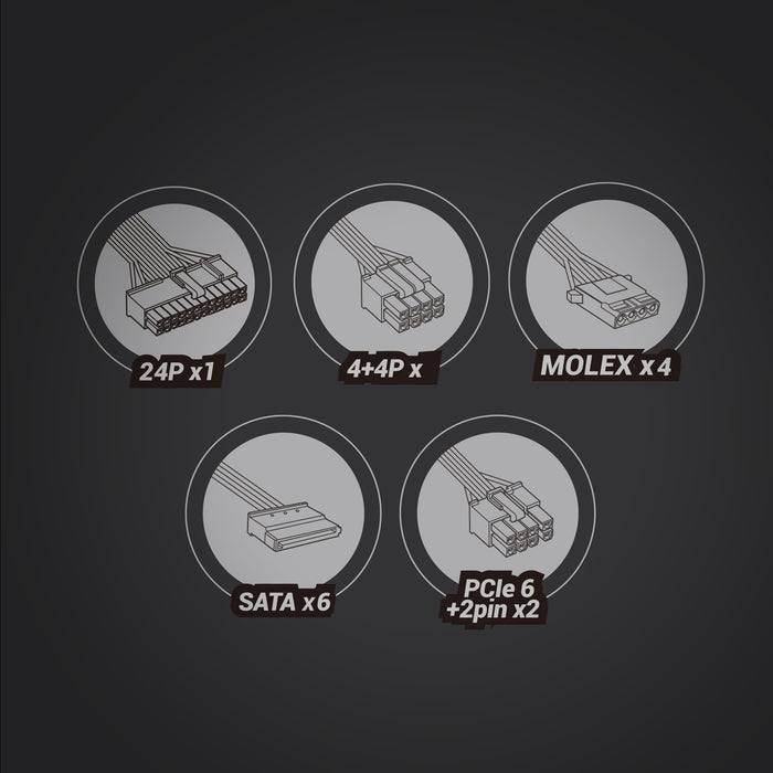 EAN 8435693106814 - Mars Gaming MPIII750W unidad de fuente de alimentación 20+4 pin ATX imagen 5