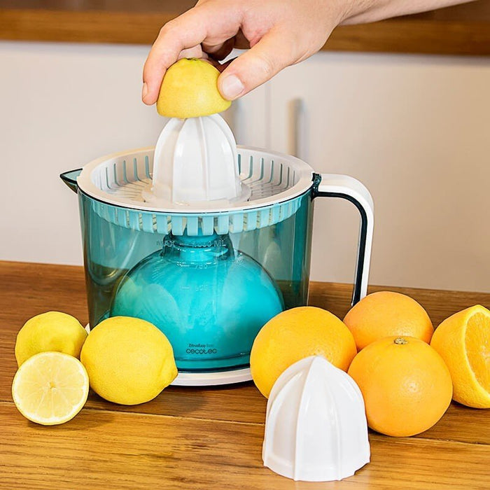 EAN 8435484040686 - Cecotec ZitrusEasy Basic Exprimidor eléctrico con brazo 40 W Transparente, Turquesa, Blanco imagen 5