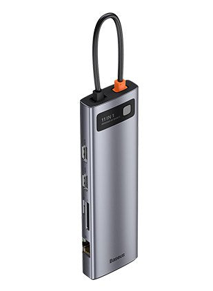EAN 6953156205949 - Baseus Metal Gleam Series 11-in-1 Alámbrico USB 3.2 Gen 1 (3.1 Gen 1) Type-C Gris imagen 1