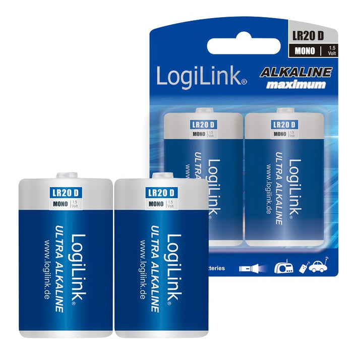EAN 4052792048209 - LogiLink LR20B2 pila doméstica Batería de un solo uso D Alcalino imagen 4