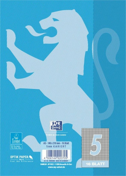 EAN 4006144920705 - Oxford 100050368 cuaderno y block A5 Azul imagen 3