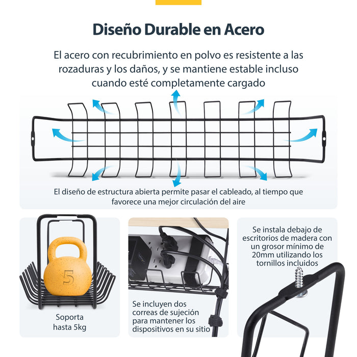 EAN 0065030905510 - StarTech.com S1MB-DESK-CABLE-TRAY organizador de cables Jaula para cables 1 pieza(s) imagen 6