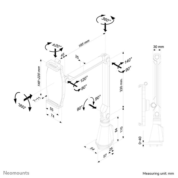 EAN 8717371446536 - Neomounts TABLET-D100SILVER soporte de seguridad para tabletas 32,8 cm (12.9") Plata imagen 8