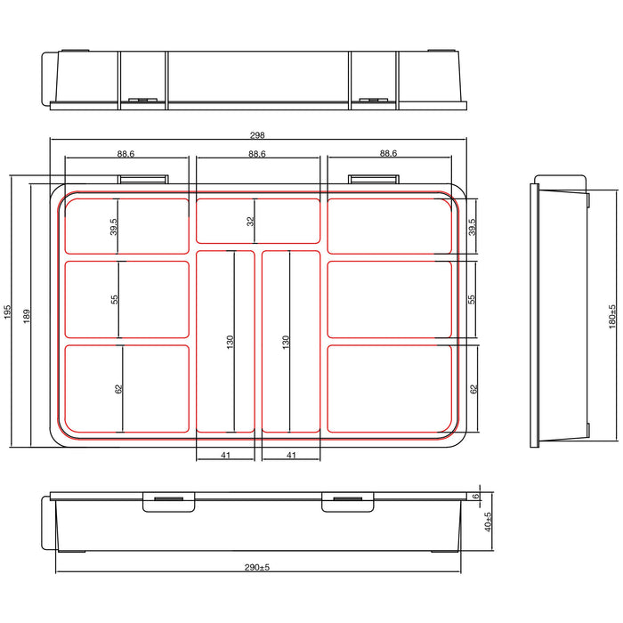 EAN 4043718331444 - InLine 43009I pieza pequeña y caja de herramientas Caja para piezas pequeñas Naranja, Blanco imagen 3