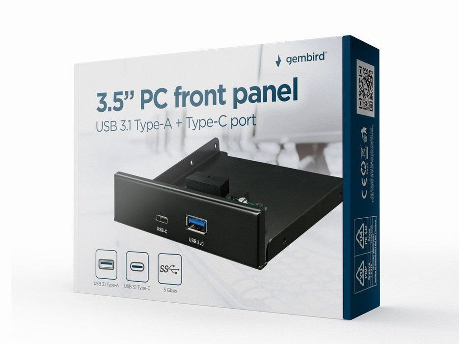 EAN 8716309128278 - Gembird FDI3-U3C-01 lector de tarjeta USB Interno Negro imagen 3