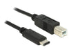 EAN 4043619833283 - DeLOCK 0.5m, USB2.0-C/USB2.0-B cable USB 0,5 m USB B USB C 0,48 Gbit/s Negro imagen 1