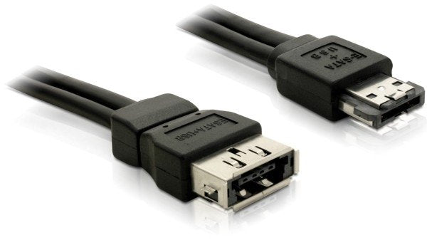 EAN 4043619843893 - DeLOCK Power Over eSATA Extension cable male-female 1m cable de SATA Negro imagen 1
