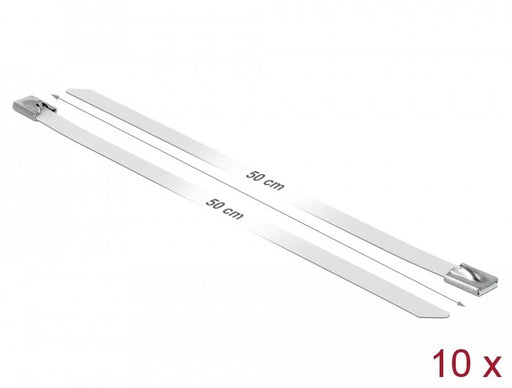 EAN 4043619188246 - DeLOCK 18824 presilla Acero Blanco 10 pieza(s) imagen 1