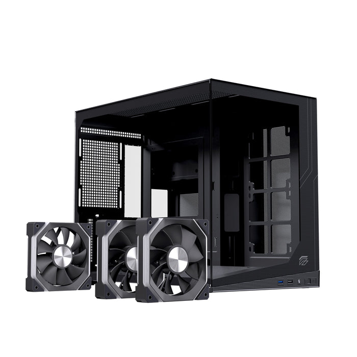 EAN 6977277360936 - Einarex EXCS-SM-300R-B carcasa de ordenador Mini Tower Negro imagen 2