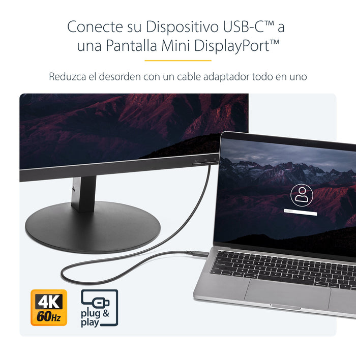 EAN 0065030878739 - StarTech.com CDP2MDPMM1MB adaptador de cable de vídeo USB Tipo C imagen 7