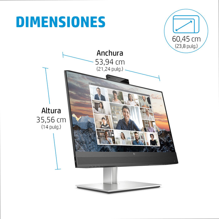 EAN 5715063337707 - HP E24m G4 pantalla para PC 60,5 cm (23.8") 1920 x 1080 Pixeles Full HD Negro, Plata imagen 9