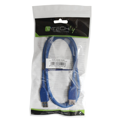 EAN 8057685304901 - Techly 0.5m USB 3.0 A M/F cable USB USB 3.2 Gen 1 (3.1 Gen 1) 0,5 m USB A Azul imagen 2
