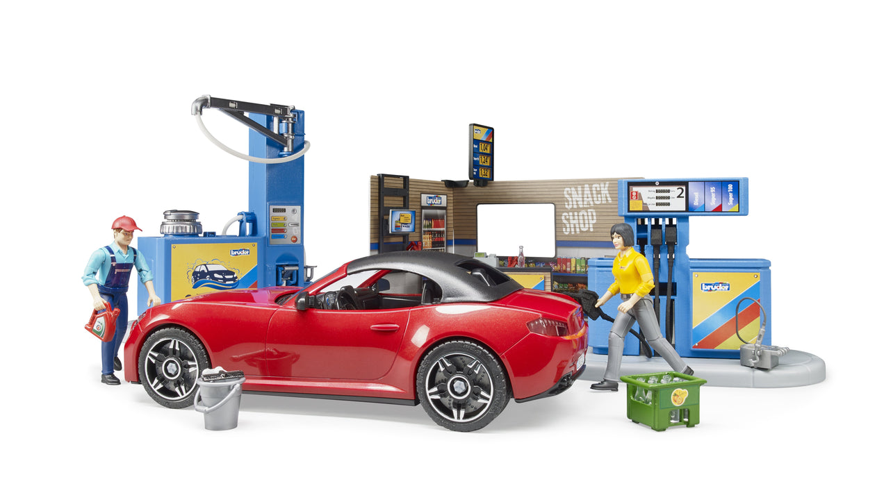 EAN 4001702621117 - BRUDER bworld Tankstelle mit Waschplatz| 62111 imagen 3