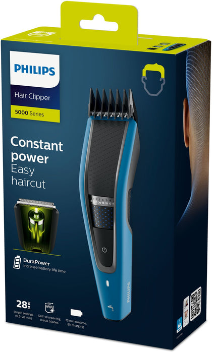 EAN 8710103897835 - Philips 5000 series HC5612/15 cortadora de pelo y maquinilla Negro, Azul 28 Níquel-metal hidruro (NiMH) imagen 4