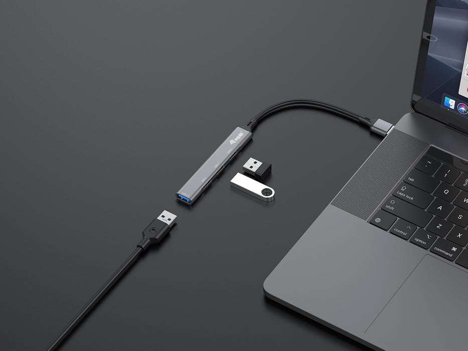 EAN 4015867227602 - Equip 128960 hub de interfaz USB 3.2 Gen 1 (3.1 Gen 1) Type-A 5000 Mbit/s Negro, Gris imagen 3