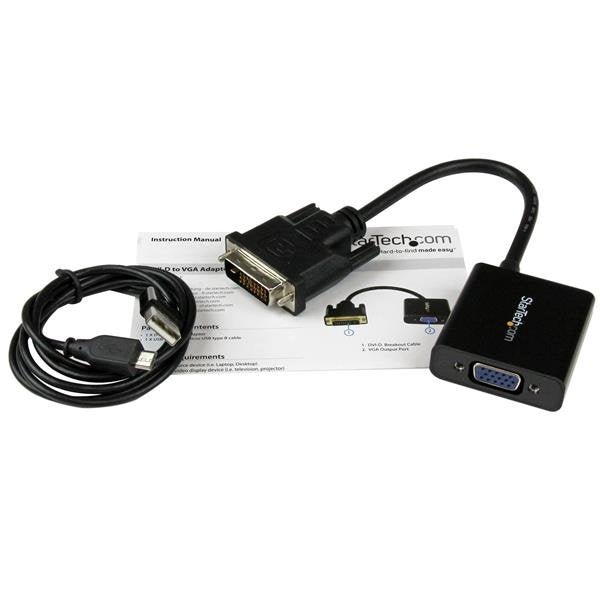 EAN 0065030850834 - StarTech.com DVI2VGAE adaptador de cable de vídeo 0,19 m Negro imagen 4