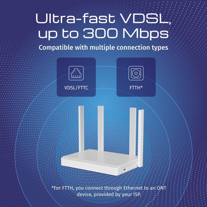 EAN 4897082921356 - Keenetic Hopper DSL (KN-3610) router inalámbrico Gigabit Ethernet Doble banda (2,4 GHz / 5 GHz) Gris, Bla imagen 2