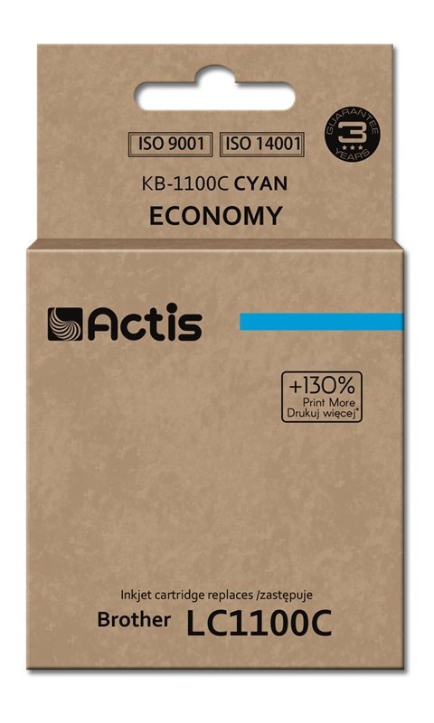 EAN 5901452143596 - Actis KB-1100C cartucho de tinta 1 pieza(s) Compatible Rendimiento estándar Cian imagen 1