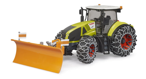 EAN 4001702030186 - BRUDER Claas Axion 950 with Snow Chains and Plough Blade imagen 1