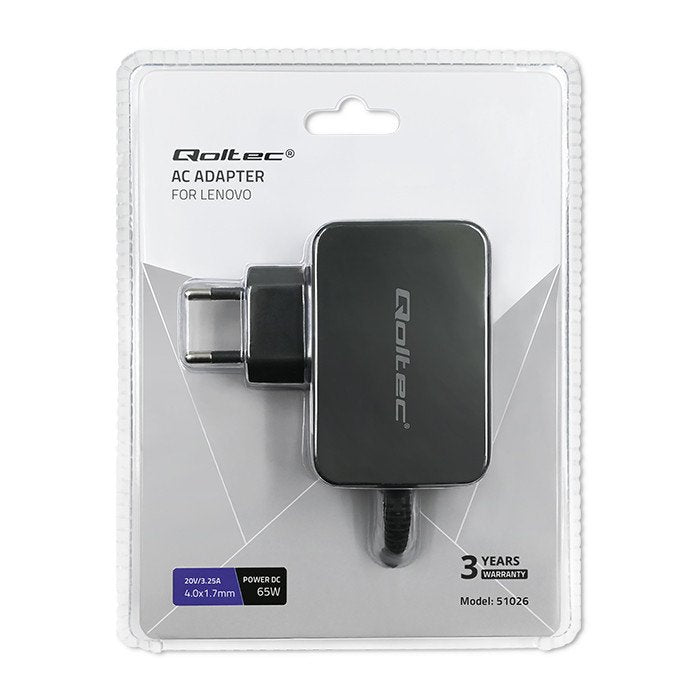 EAN 5901878510262 - Qoltec 51026 adaptador e inversor de corriente Interior / exterior 65 W Negro imagen 8