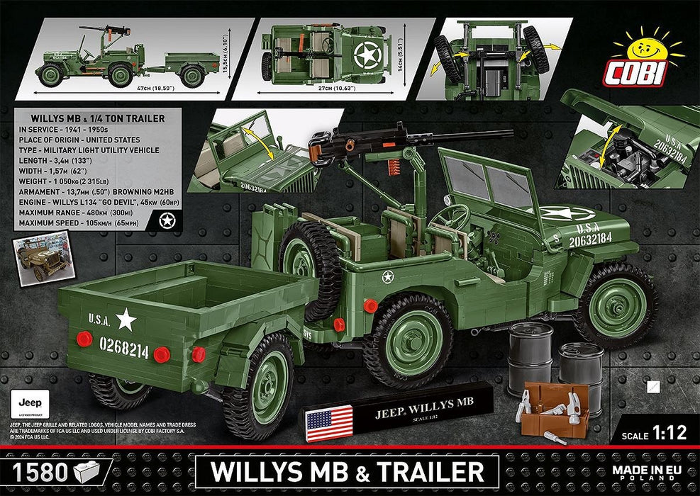EAN 5902251028046 - COBI Willys MB & Trailer - Executive Edition imagen 13