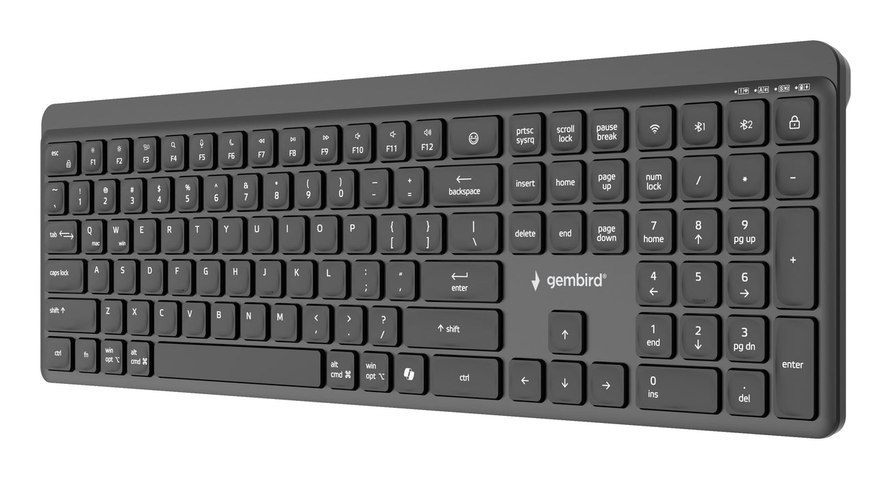 EAN 8716309136907 - Gembird KB-WPS-03 teclado Oficina RF Wireless + Bluetooth QWERTY Internacional de EE.UU. Negro imagen 3
