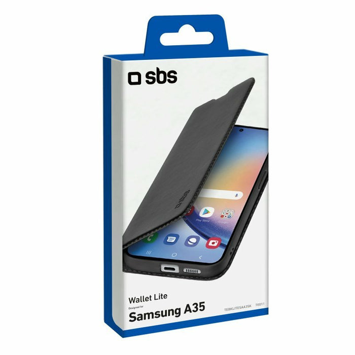 EAN 8018417470011 - SBS TEBKLITESAA35K funda para teléfono móvil 16,8 cm (6.6") Funda cartera Negro imagen 3