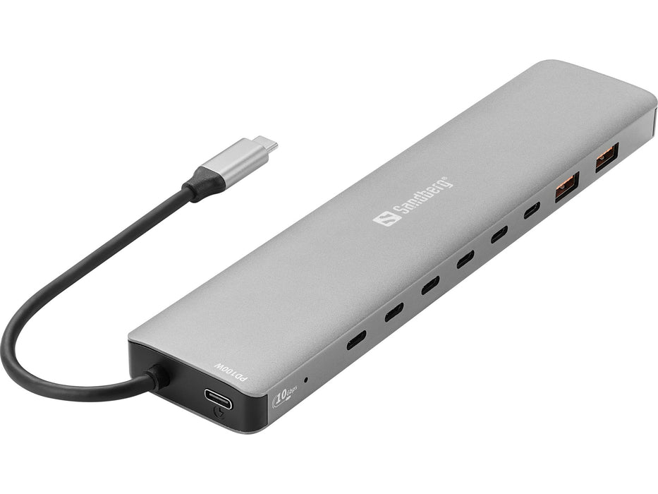 EAN 5705730136801 - Sandberg 136-80 base para portátil y replicador de puertos Alámbrico USB 3.2 Gen 2 (3.1 Gen 2) Type-C Gri imagen 3