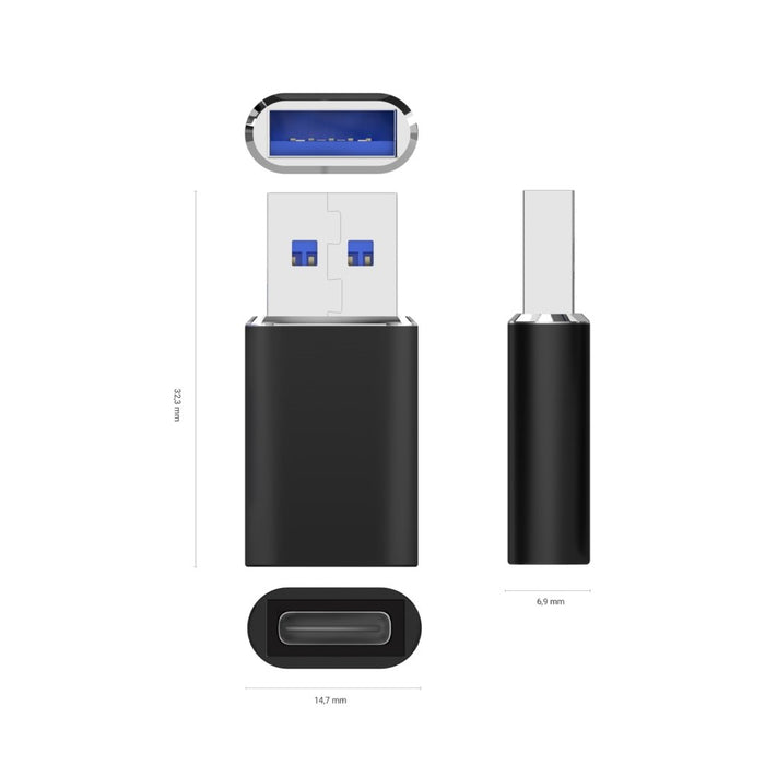 EAN 8436574708080 - AISENS A108-0678 cambiador de género para cable USB Type-C USB Type-A imagen 3