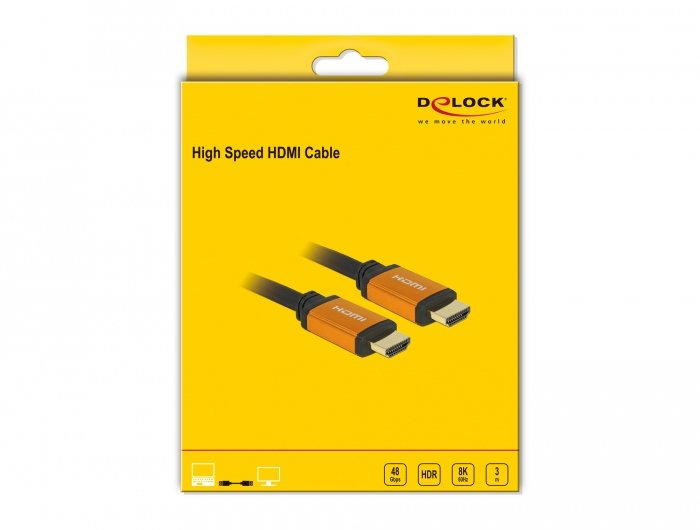 EAN 4043619869879 - DeLOCK 86987 cable HDMI HDMI tipo A (Estándar) Negro, Amarillo imagen 3