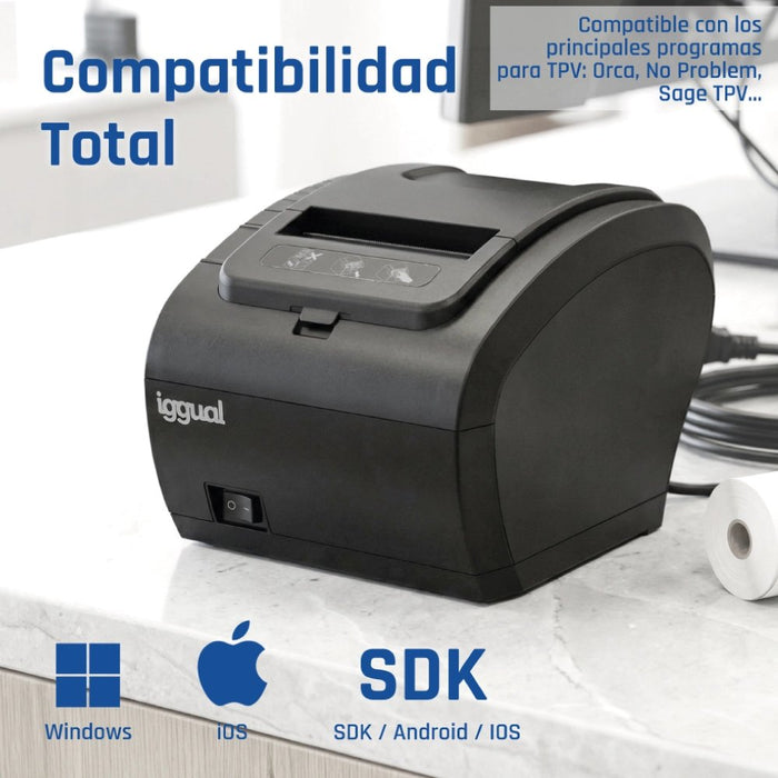 EAN 8435364316641 - iggual TP8002 203 x 203 DPI Alámbrico Térmica directa Impresora de recibos imagen 16