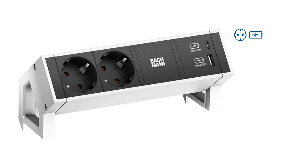 EAN 4057298083747 - Bachmann Desk 2 base múltiple 2 salidas AC Interior Negro, Blanco imagen 1