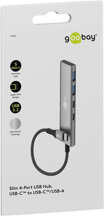 EAN 4040849765636 - Goobay 76563 hub de interfaz USB Tipo C 5000 Mbit/s Gris imagen 4
