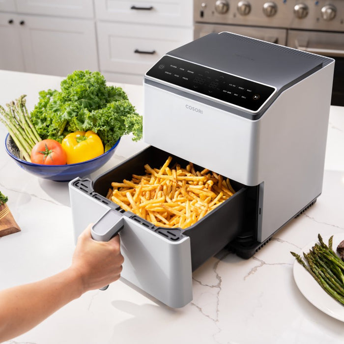 EAN 810043377416 - Cosori Dual Blaze Sencillo 6,4 L Independiente 1750 W Freidora de aire caliente Gris claro imagen 5