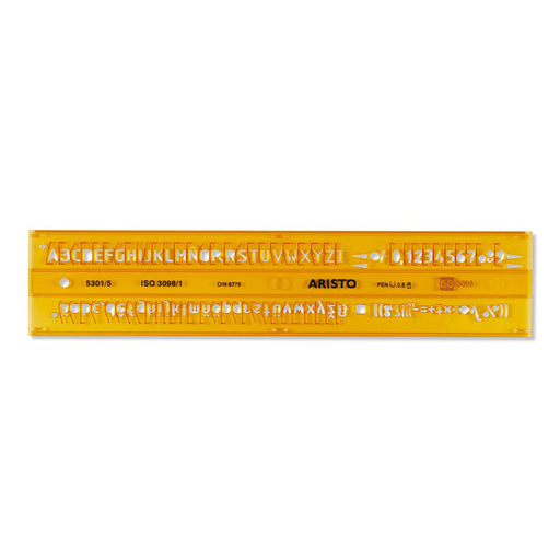 EAN 9003182530151 - Aristo AR5301/5 Amarillo Plástico Plantilla de letras/números imagen 2