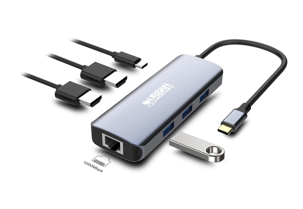 EAN 0888225023697 - Urban Factory MHC55UF base para portátil y replicador de puertos Alámbrico USB 3.2 Gen 1 (3.1 Gen 1) Type imagen 6