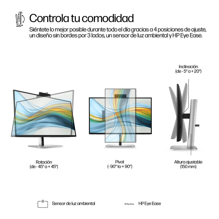 EAN 5715063749555 - HP Series 5 Pro 27 inch QHD USB-C Conferencing Monitor - 527pm pantalla para PC 68,6 cm (27") 2560 x 1440 imagen 7