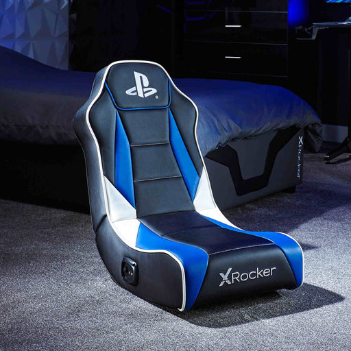EAN 94338210279 - X Rocker 2021027 silla para videojuegos Silla gaming Asiento acolchado tapizado Negro, Azul, Blanco imagen 2
