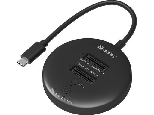 EAN 5705730136726 - Sandberg 136-72 base de conexión para disco duro USB 3.2 Gen 2 (3.1 Gen 1) Type-C Negro imagen 1