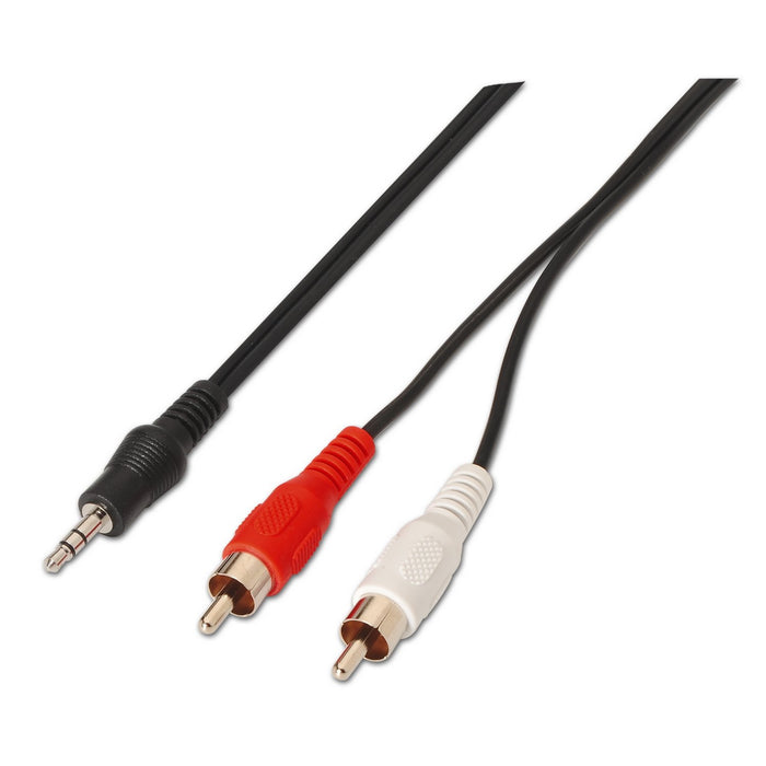 EAN 8436574701470 - AISENS A128-0148 cable de audio 3 m 3,5mm 2 x RCA Negro imagen 1