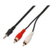 EAN 8436574701470 - AISENS A128-0148 cable de audio 3 m 3,5mm 2 x RCA Negro imagen 1
