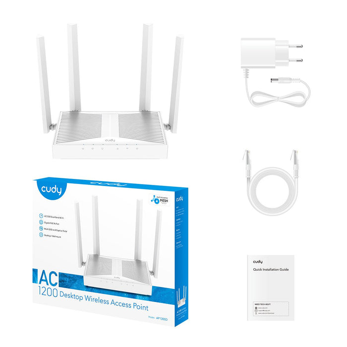 EAN 6971690793920 - Cudy AP1300D punto de acceso inalámbrico 867 Mbit/s Blanco Energía sobre Ethernet (PoE) imagen 3