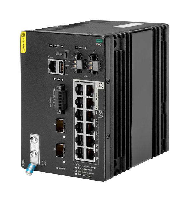EAN 190017486871 - HPE Aruba Networking CX 4100i 12p 1GbE 8p Class4 PoE and 4p Class6 PoE 2p SFP+ DIN Mount Switch imagen 2