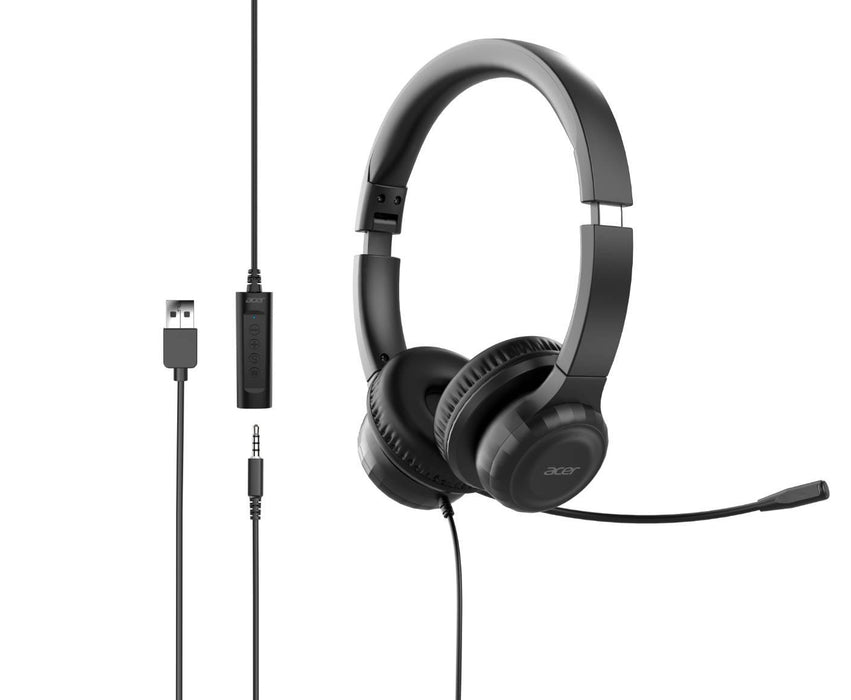 EAN 4711474000606 - Acer AHW154 Auriculares Alámbrico De mano Oficina/Centro de llamadas USB tipo A Negro imagen 3