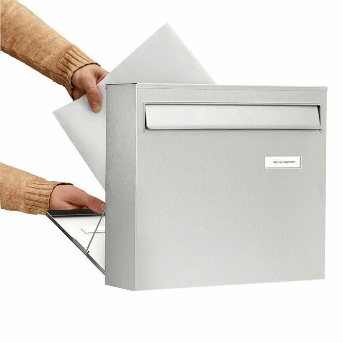 EAN 4003482187302 - BURG-WÄCHTER Borkum 3878 Ni mailboxes Acero inoxidable Buzón de correos para montaje en verja imagen 2